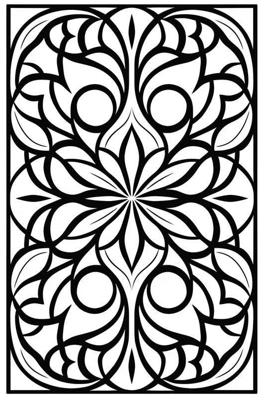 Mandala Geometric Coloring Pages