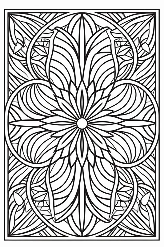 Mandala Geometric Coloring Pages