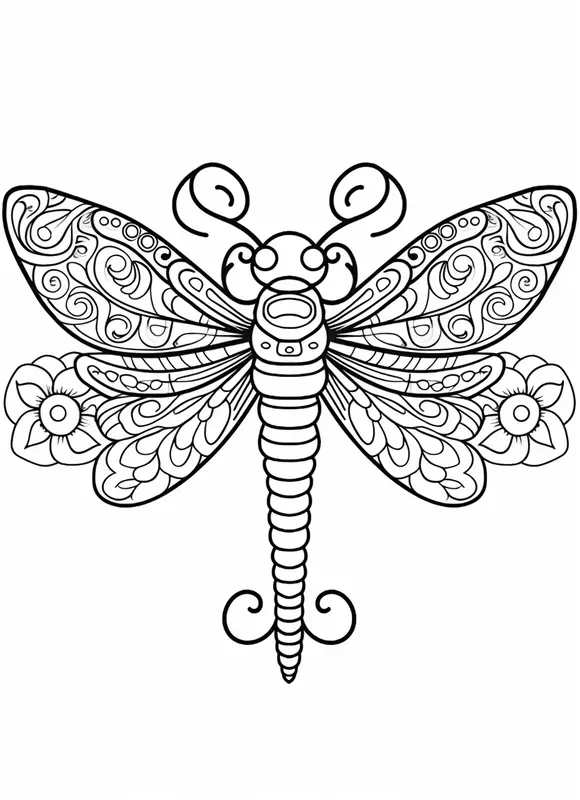 Kawaii Floral Animal Coloring Pages