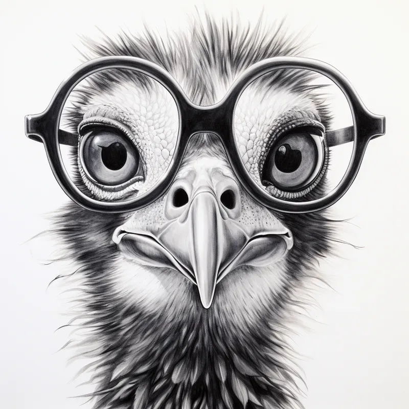 Animals Wearing Glasses Sketches