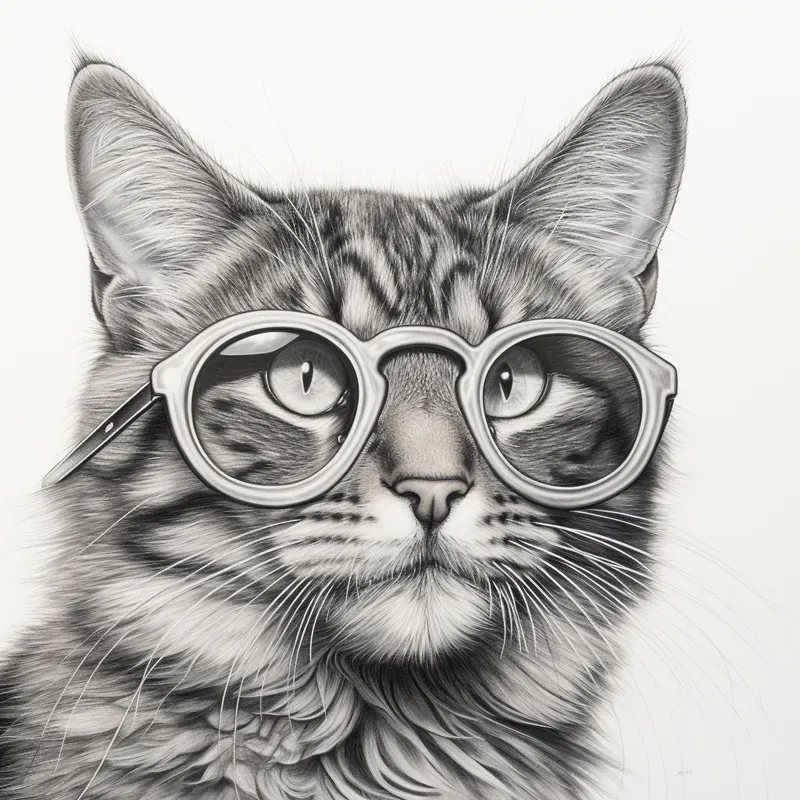 Animals Wearing Glasses Sketches