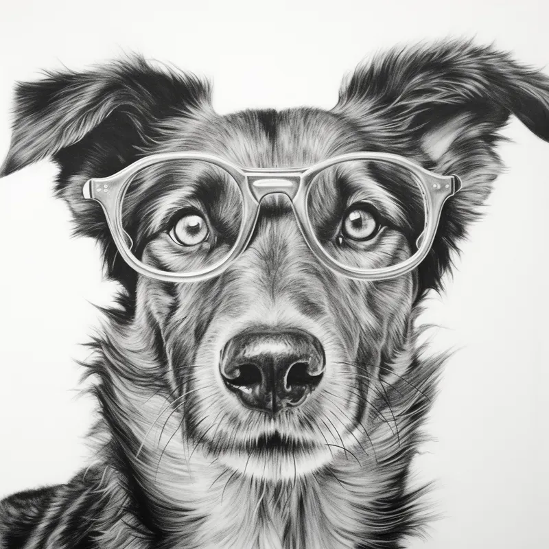 Animals Wearing Glasses Sketches