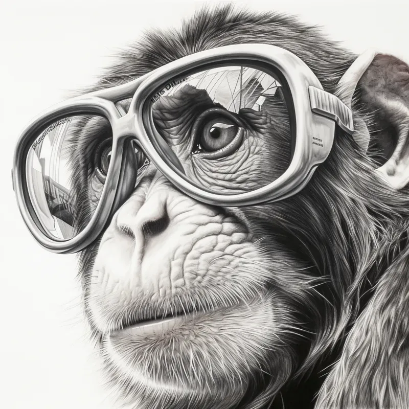 Animals Wearing Glasses Sketches