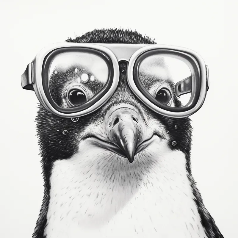 Animals Wearing Glasses Sketches