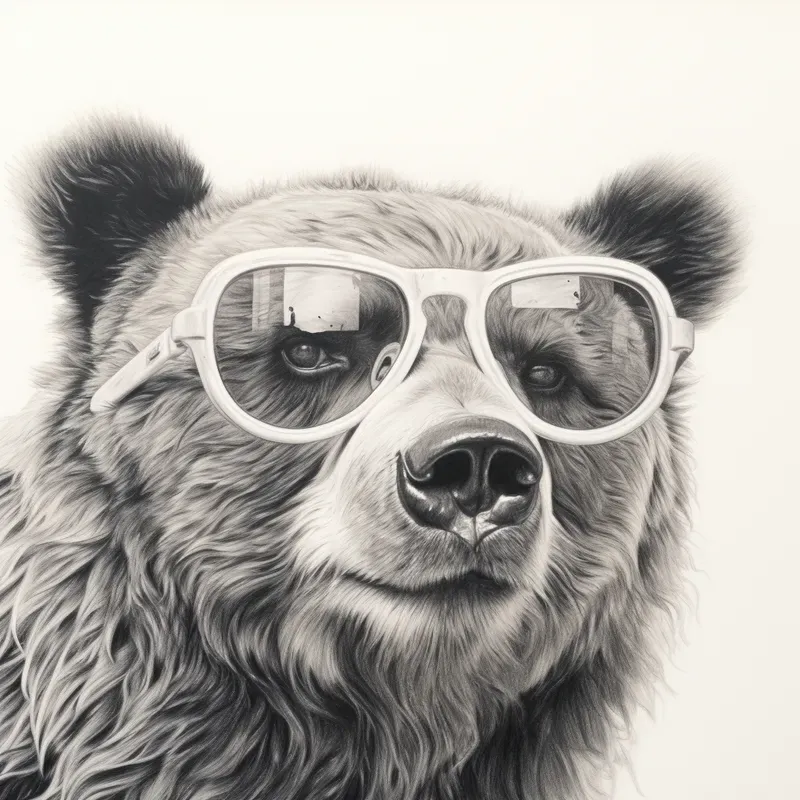 Animals Wearing Glasses Sketches