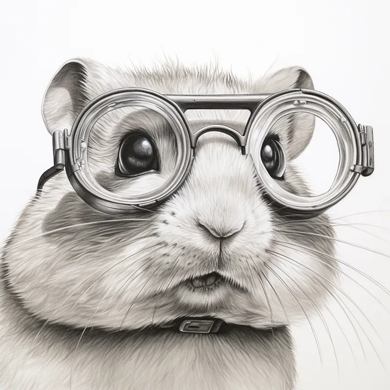 Animals Wearing Glasses Sketches