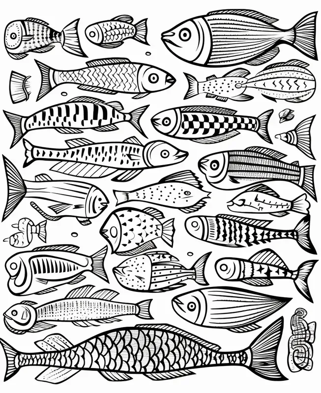 Cartoon Doodle Coloring Pages