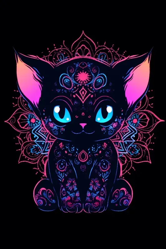 Pop Chibi Animal Mandalas