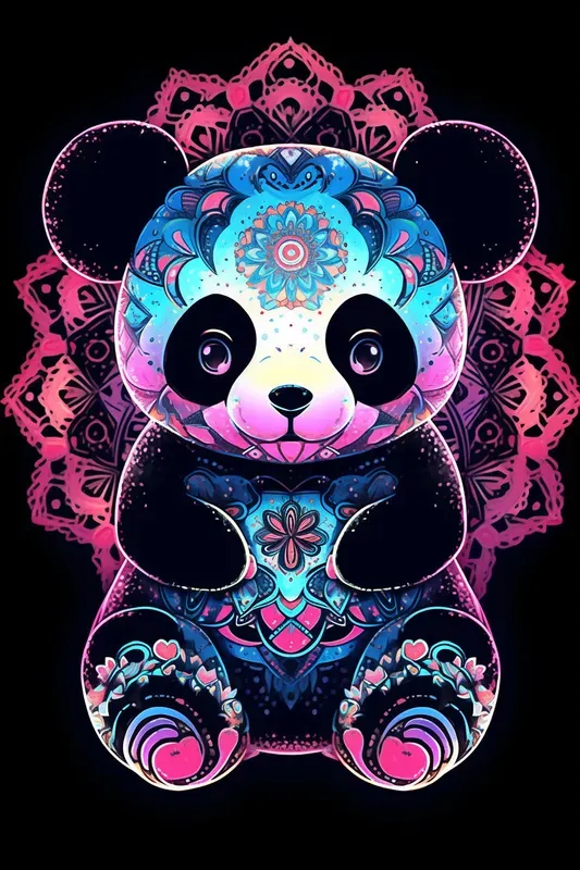 Pop Chibi Animal Mandalas