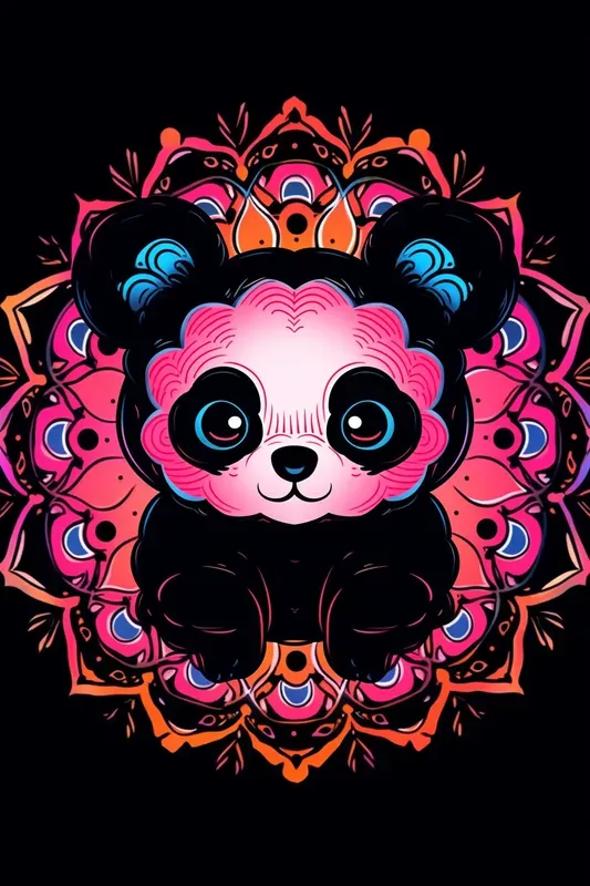 Pop Chibi Animal Mandalas