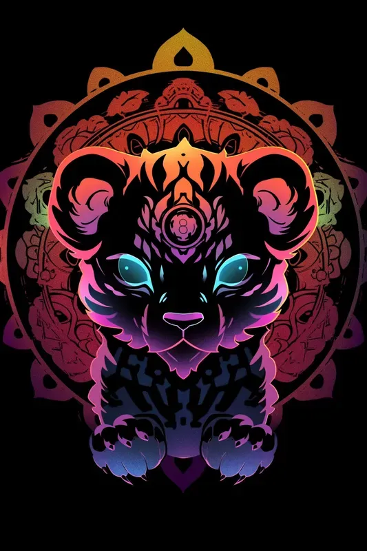 Pop Chibi Animal Mandalas