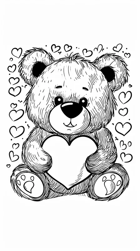 Cute Animal Valentines Day Coloring Pages