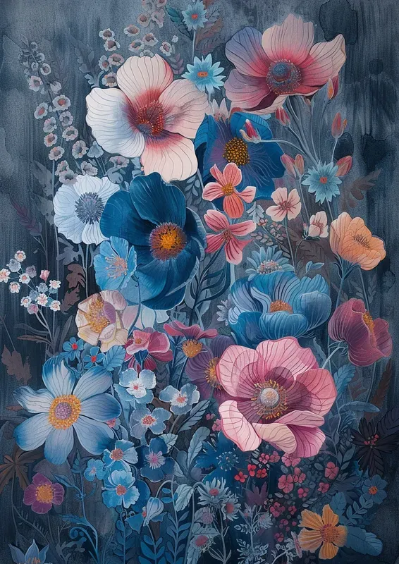 Botanical Flowers Blooms Paintings
