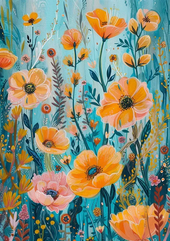 Botanical Flowers Blooms Paintings