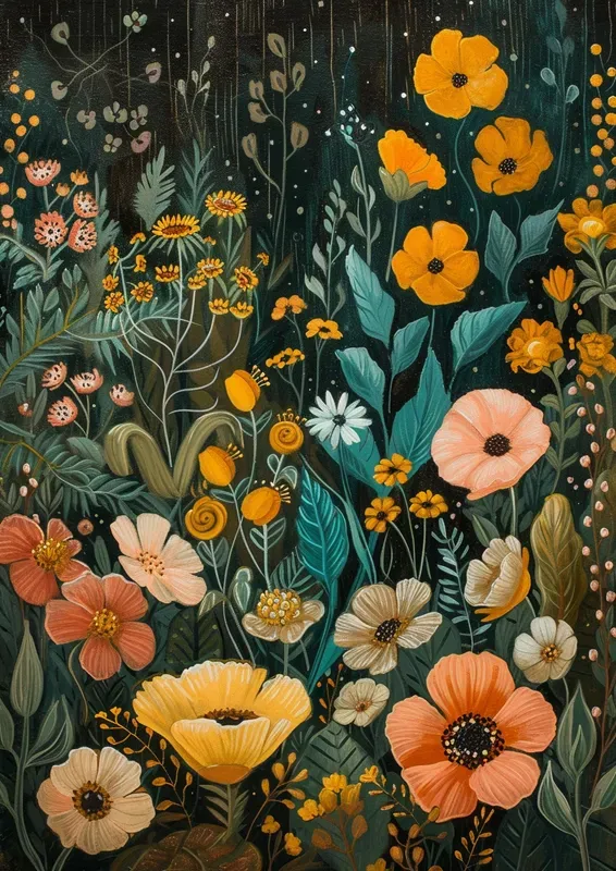 Botanical Flowers Blooms Paintings