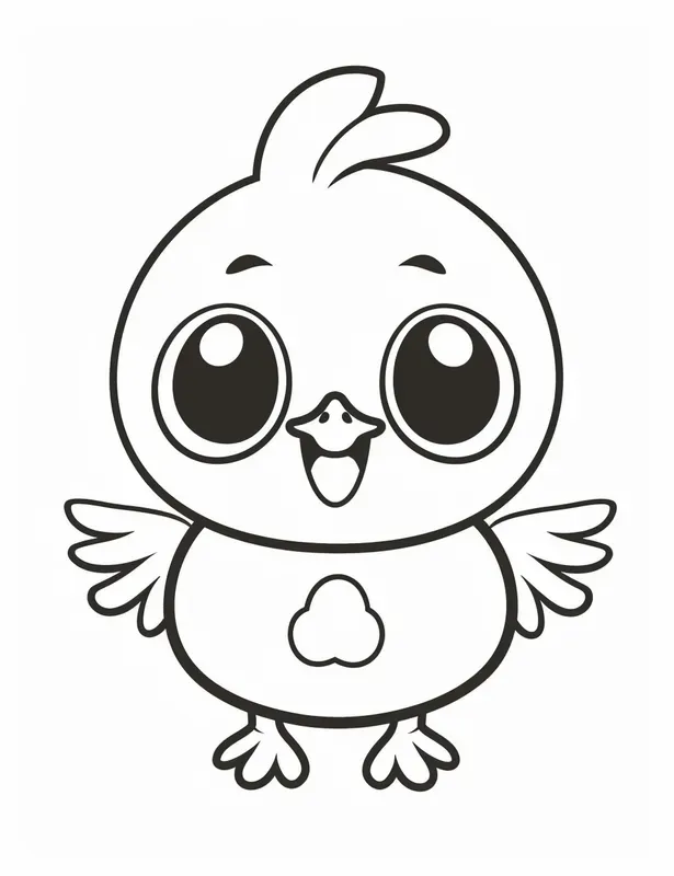 Oversized Cartoon Animal Coloring Pages