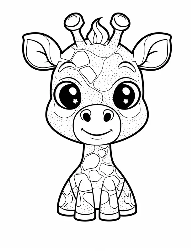 Oversized Cartoon Animal Coloring Pages