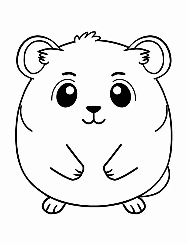 Oversized Cartoon Animal Coloring Pages