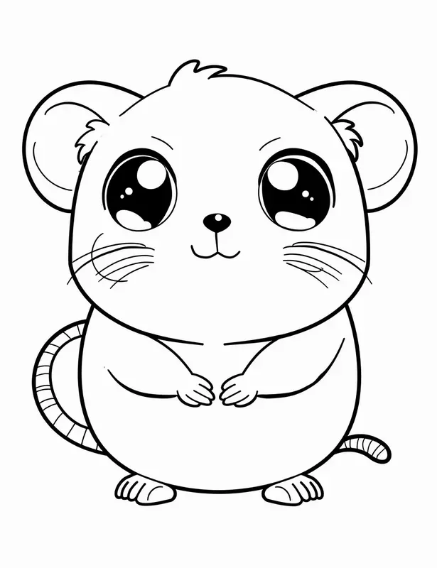 Oversized Cartoon Animal Coloring Pages