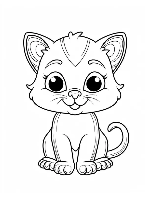 Oversized Cartoon Animal Coloring Pages