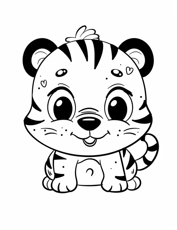 Oversized Cartoon Animal Coloring Pages