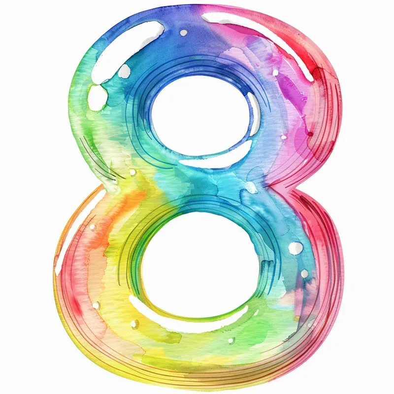 Rainbow Dreamy Pastel Numbers