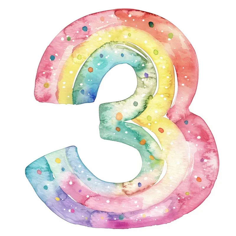 Rainbow Dreamy Pastel Numbers