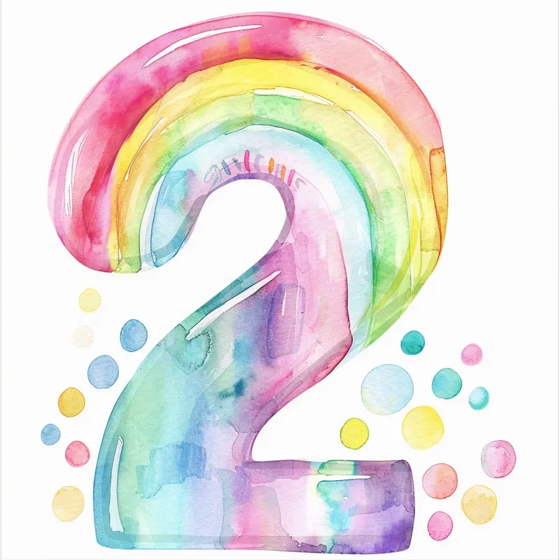 Rainbow Dreamy Pastel Numbers