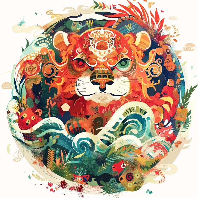 Rounds Cartoon Animal Aesthetic Cliparts