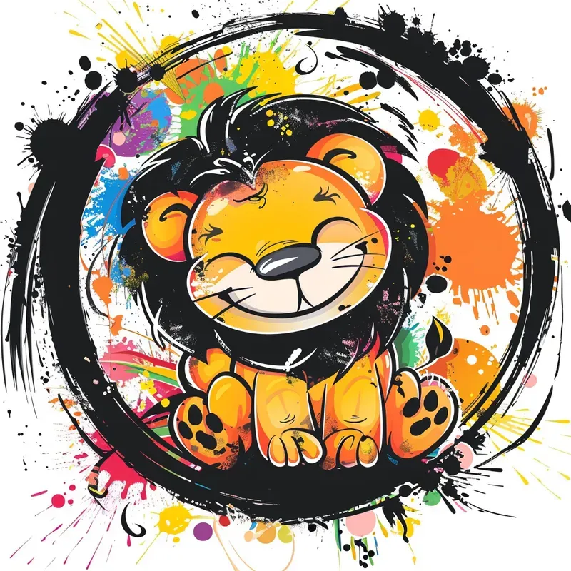 Rounds Cartoon Animal Aesthetic Cliparts
