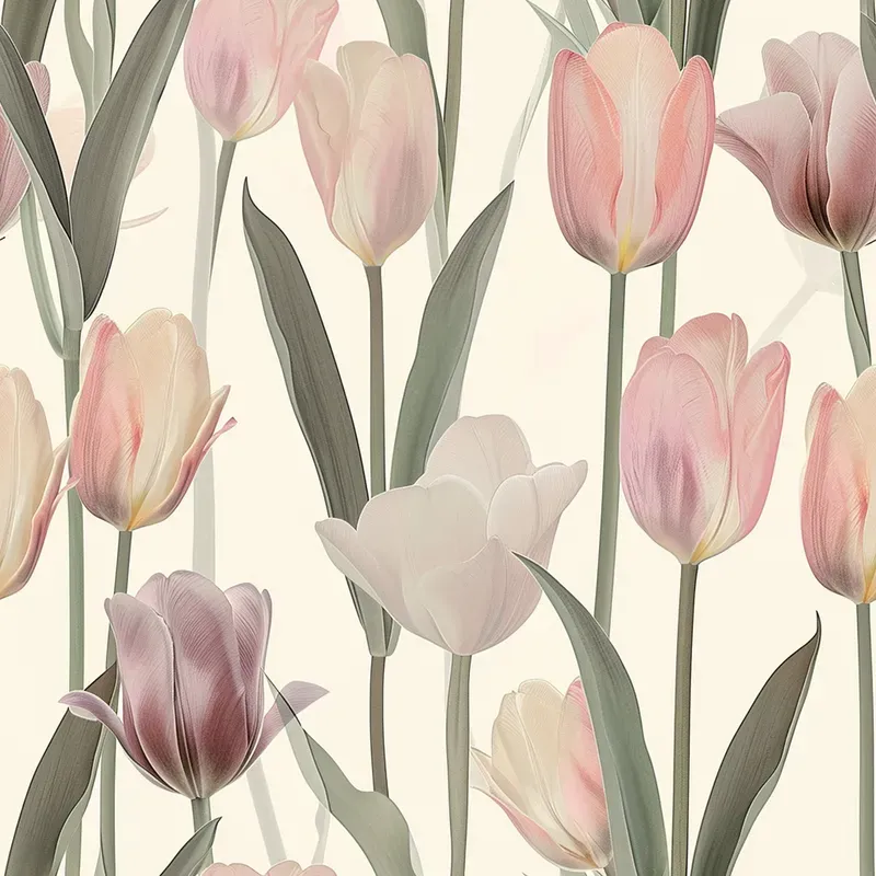 Soft Seamless Flower Patterns