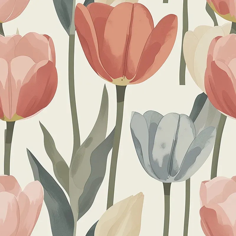 Soft Seamless Flower Patterns