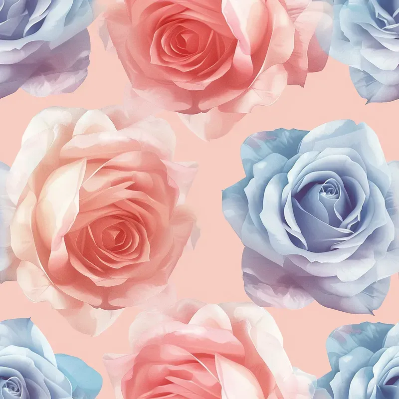 Soft Seamless Flower Patterns