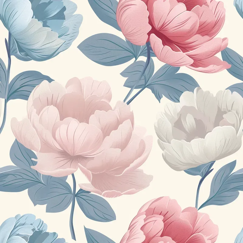 Soft Seamless Flower Patterns