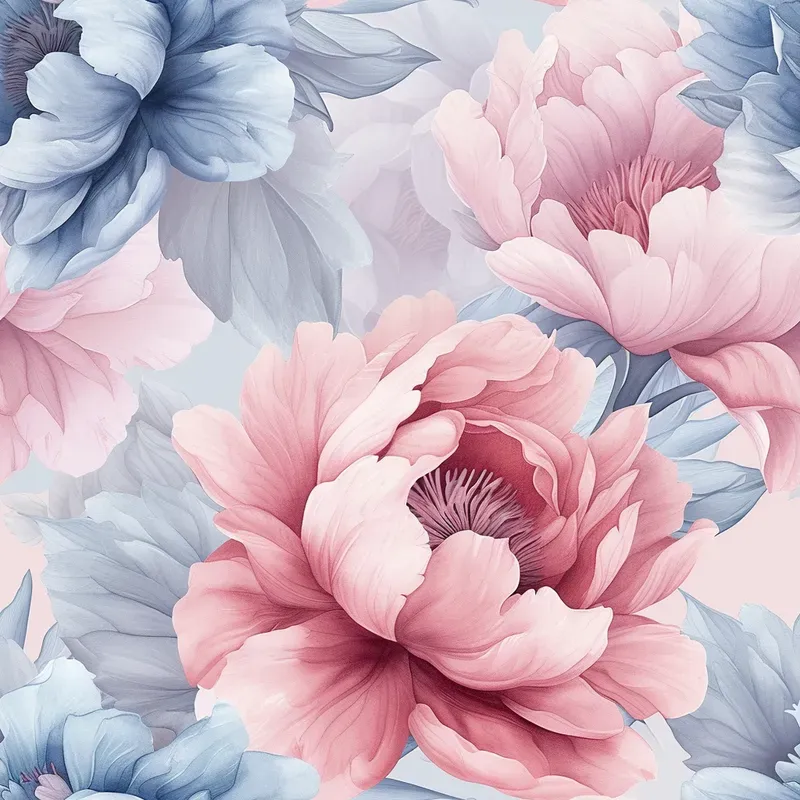 Soft Seamless Flower Patterns