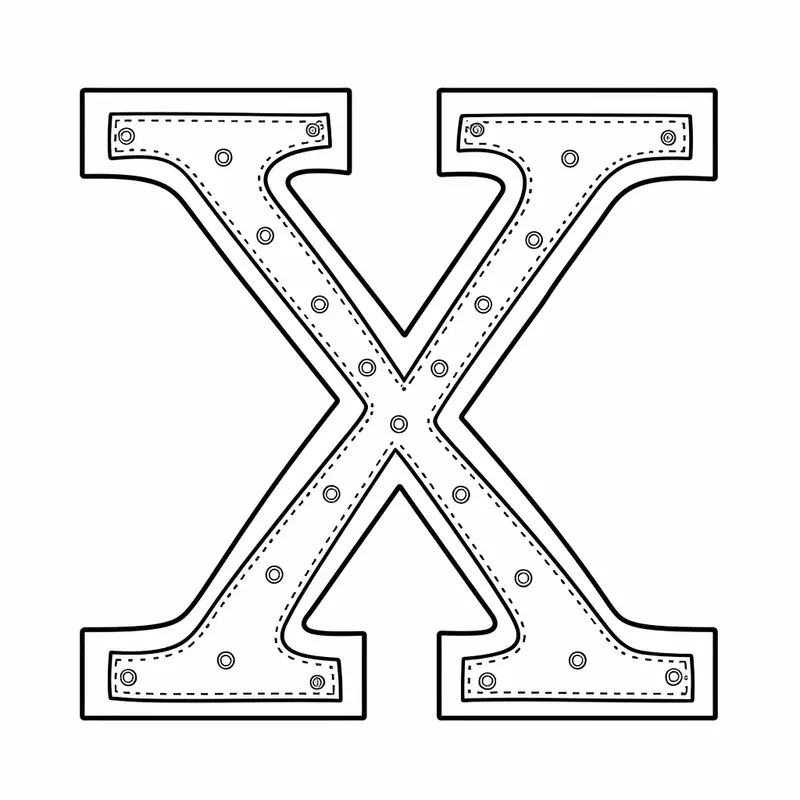 Outline Letter Coloring Pages