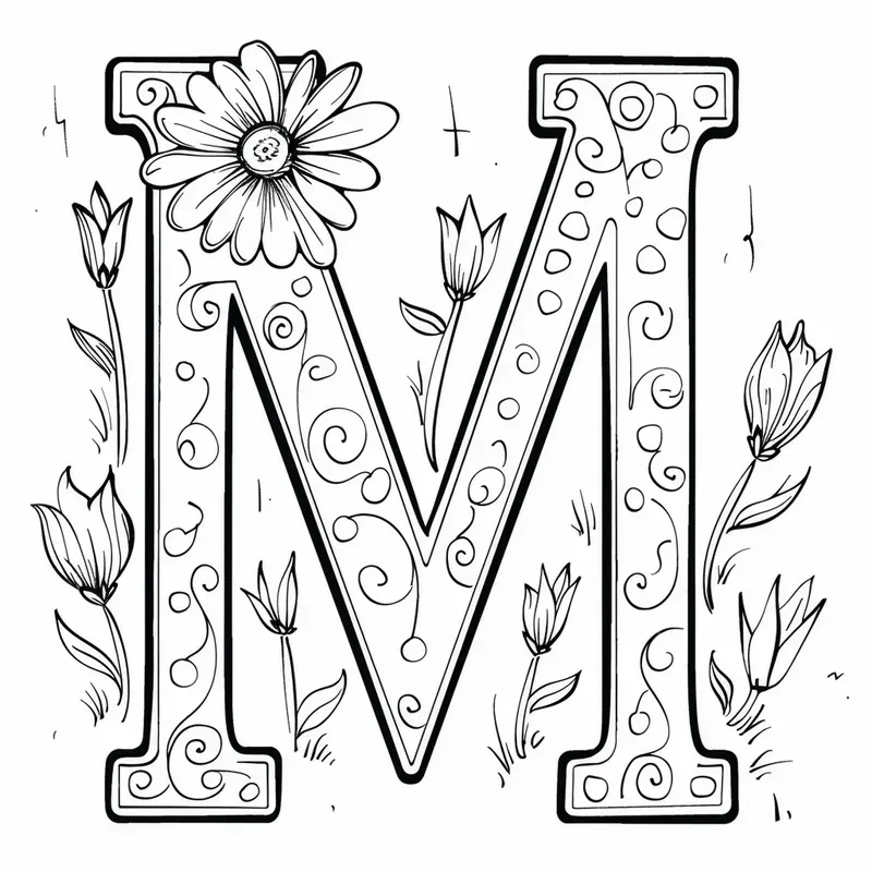 Outline Letter Coloring Pages