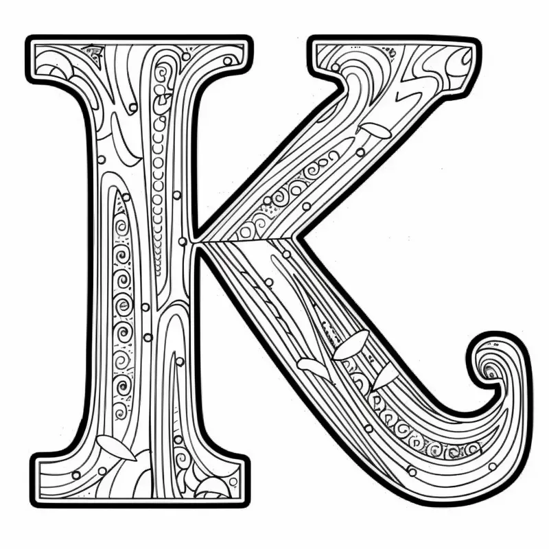 Outline Letter Coloring Pages