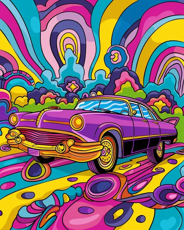 Cartoon Psychedelic Art