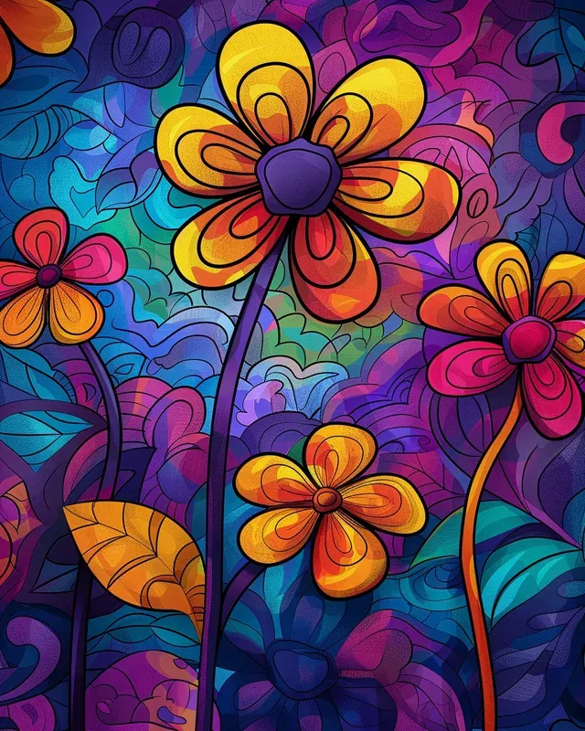 Cartoon Psychedelic Art