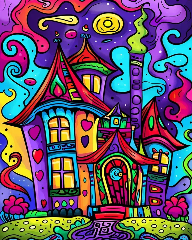 Cartoon Psychedelic Art