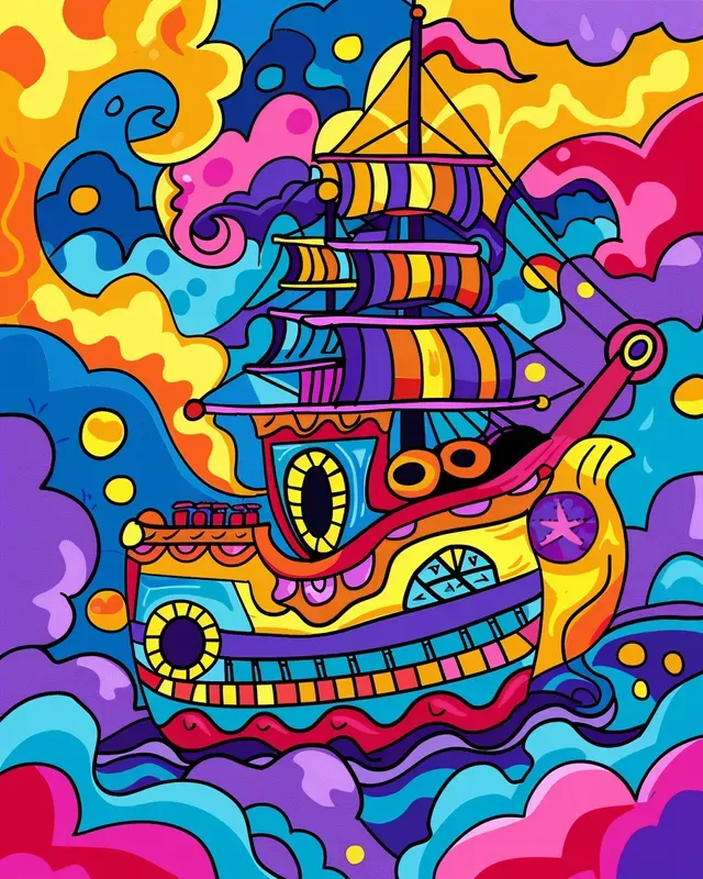 Cartoon Psychedelic Art