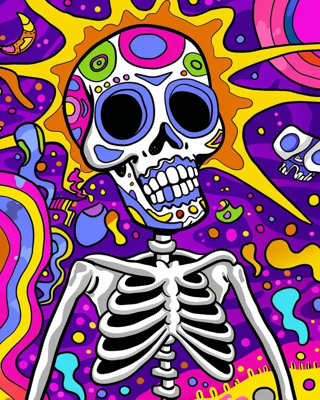 Cartoon Psychedelic Art