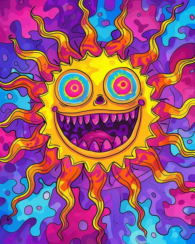 Cartoon Psychedelic Art