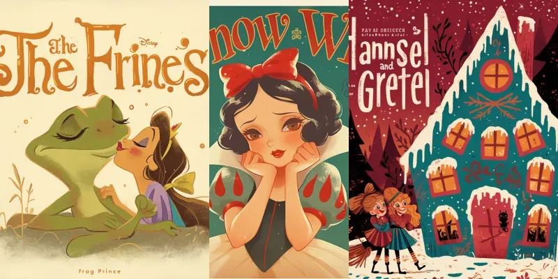 Childrens Book Covers Disney Style generated by undefined