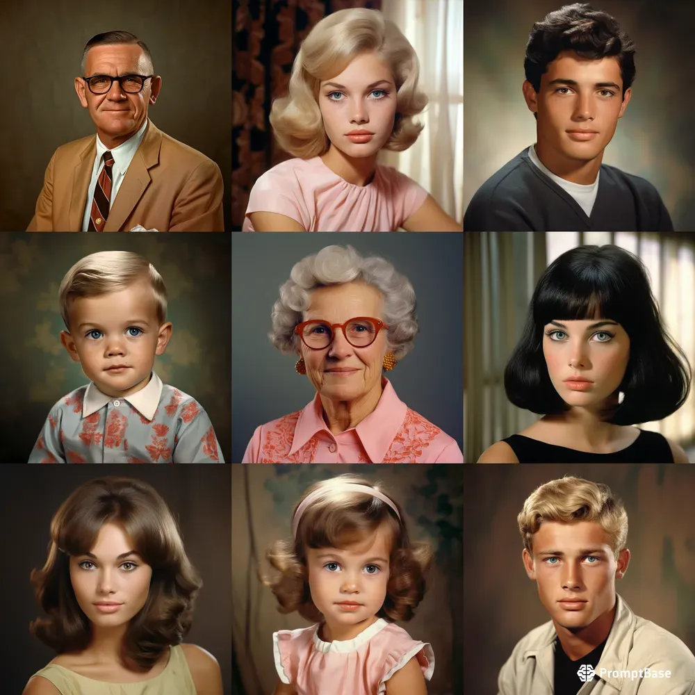1960s Portrait Photography Vintage Retro