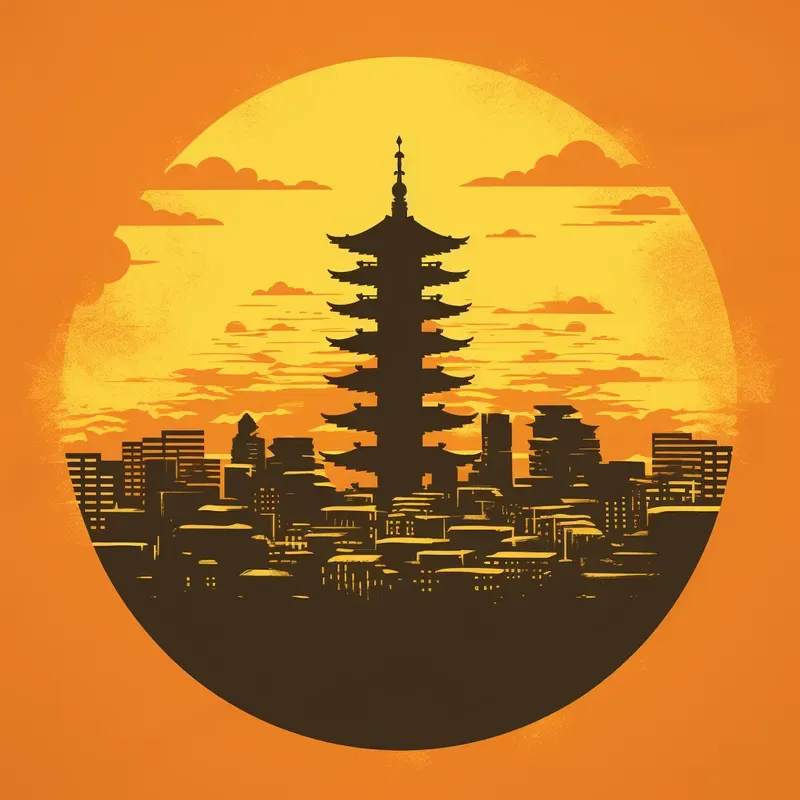 Duotone Logo City Scapes