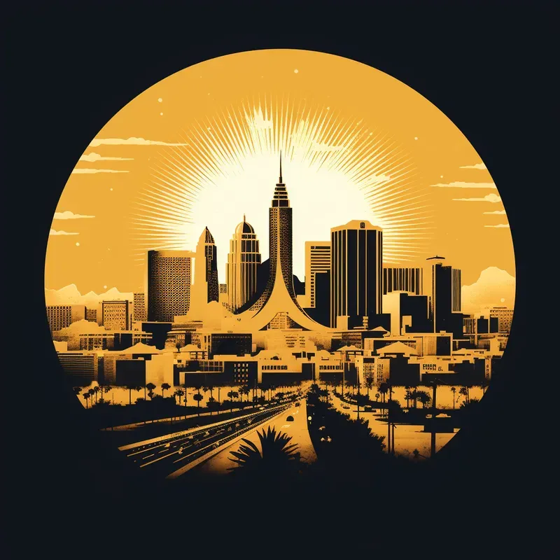 Duotone Logo City Scapes