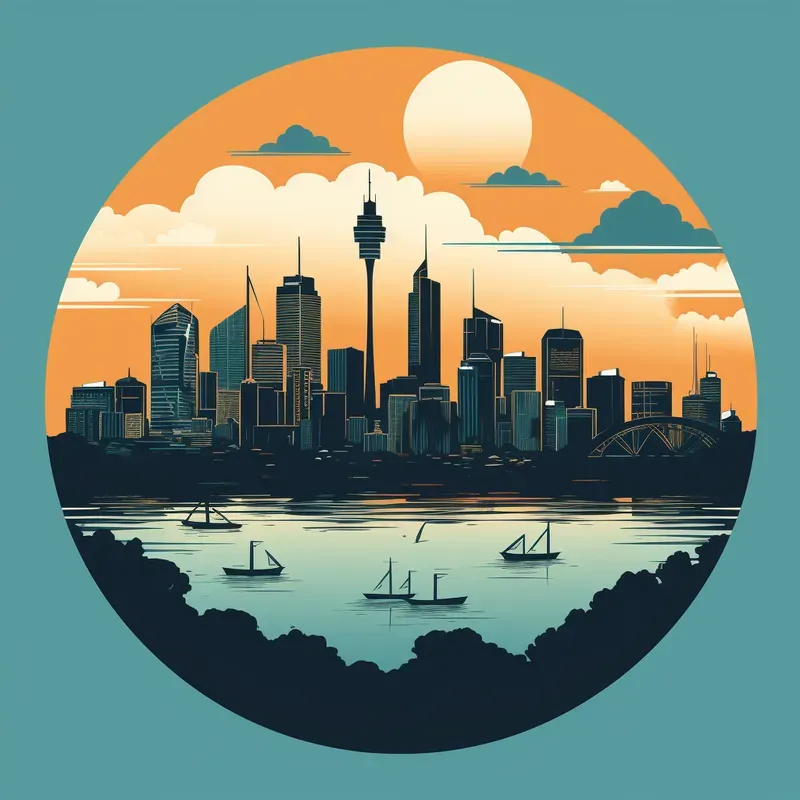 Duotone Logo City Scapes