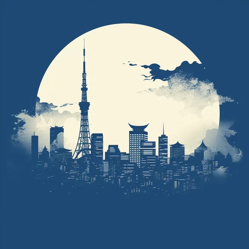 Duotone Logo City Scapes